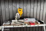 DeWalt kapp/gjærsag DW770 -QS, Hamron saksjekk, skjøte ledning, fettpresse 